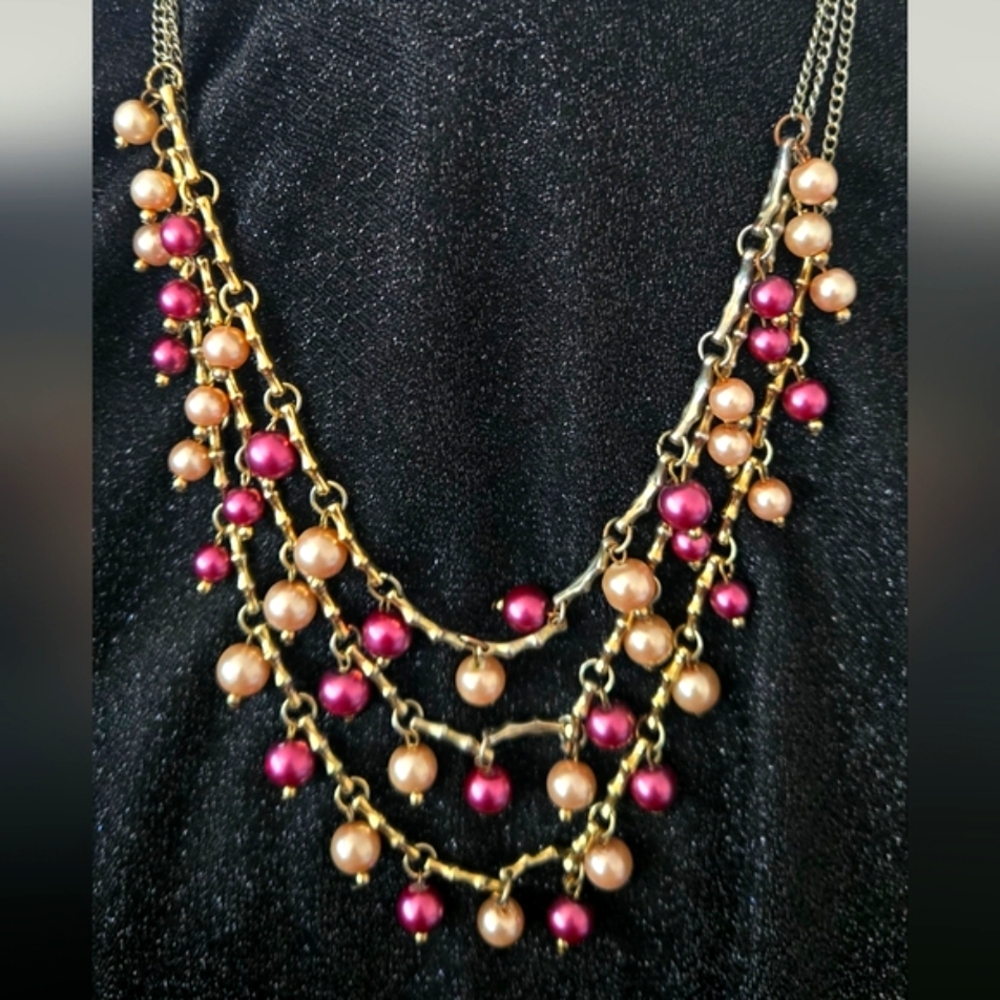 Elegant Pearl Chain Necklace